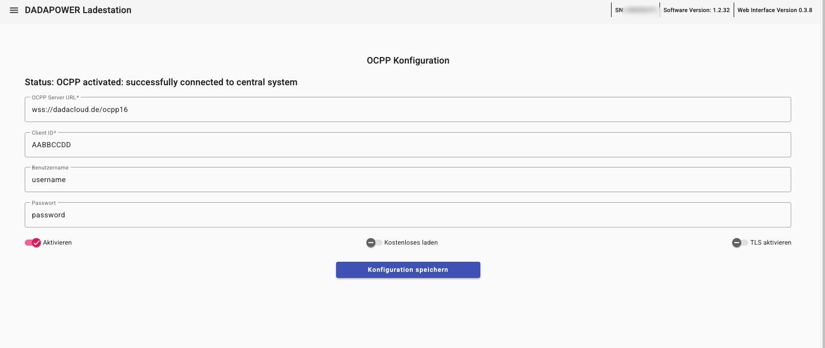 OCPP Unterstützung